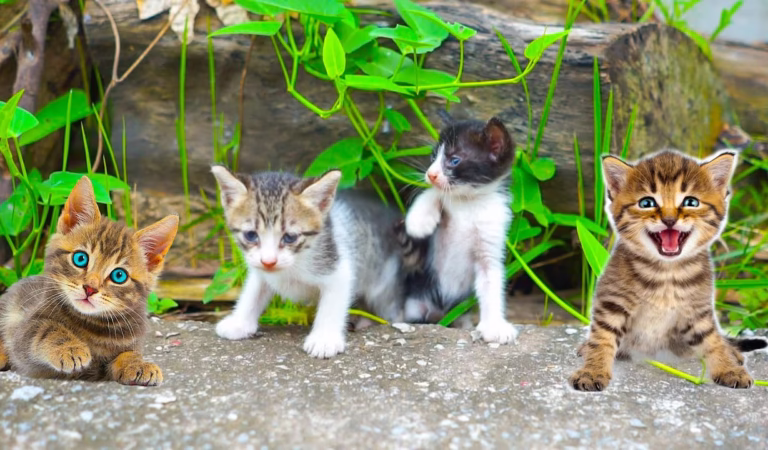 Kittens climb high – learn about newborn kittens – cats meow